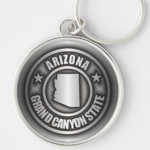 "Stålsätter Arizona" Keychains Rund Silverfärgad Nyckelring