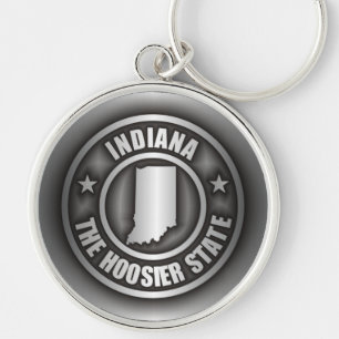 "Stålsätter Indiana" Keychains Rund Silverfärgad Nyckelring