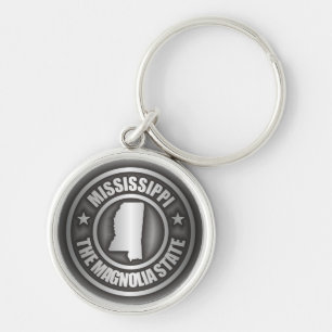 "Stålsätter Mississippi" Keychains Rund Silverfärgad Nyckelring