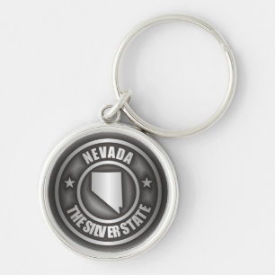 "Stålsätter Nevada" Keychains Rund Silverfärgad Nyckelring