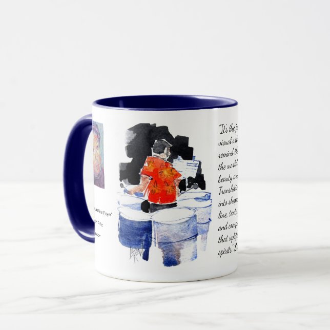 Ståltrumma Basist / Konstnär Larry Lerew Mugg (Framsida vänster)