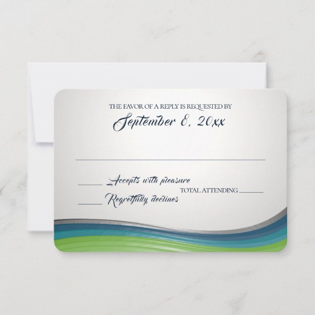 Stålvågsblått och Grönt OSA Kort (Framsida)