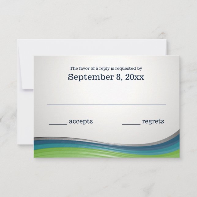 Stålvågsblått och Grönt OSA Kort (Framsida)