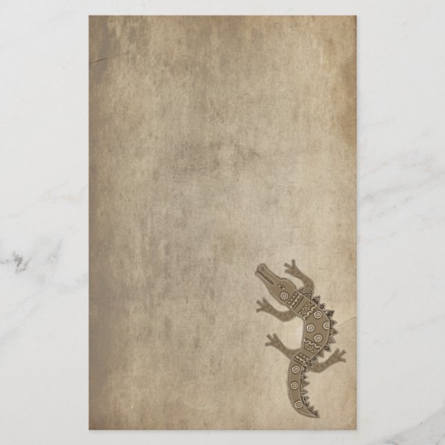 Stam- alligator brevpapper (Framsida)