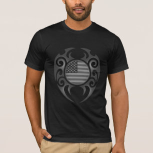 Stam- amerikan (svarten & vit) t-shirt