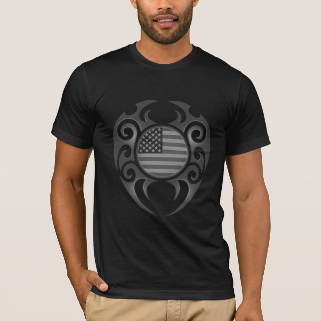 Stam- amerikan (svarten & vit) t-shirt (Framsida)