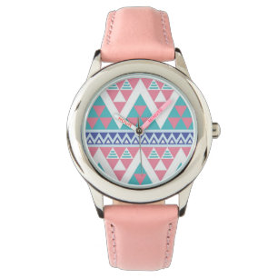Stam- aztec färgrikt mönster armbandsur