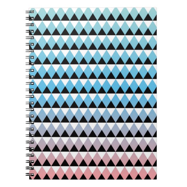 Stam- Aztec Ombre mönster Anteckningsbok Med Spiral (Framsidan)