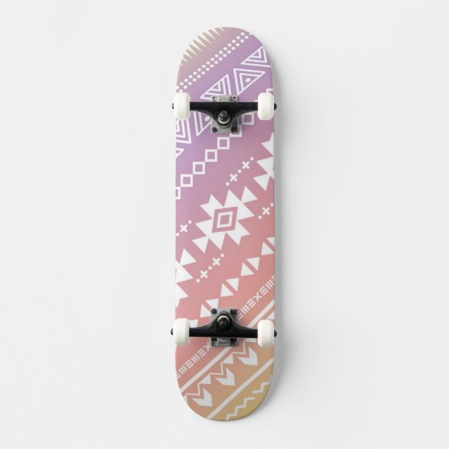 Stam- aztec ombremönster skateboard bräda 21,5 cm (Framsida)