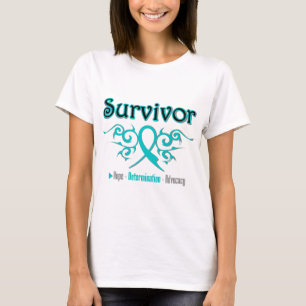 Stam- band för Ovarian canceröverlevande T-shirt