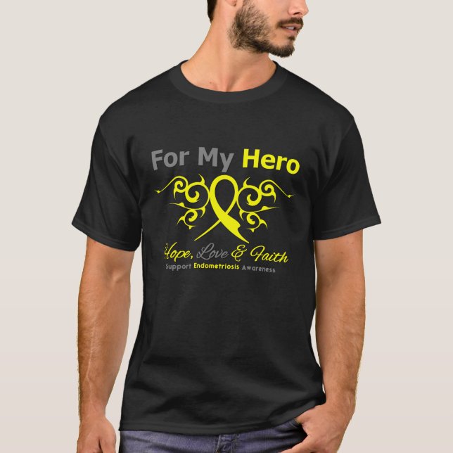 Stam- bandhjälte för Endometriosis T-shirt (Framsida)