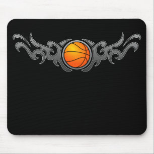 Stam- basket flammar grå färg Mousepad Musmatta