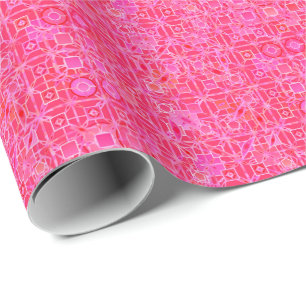 Stam- Batik - skuggar av fuchsia rosor Presentpapper