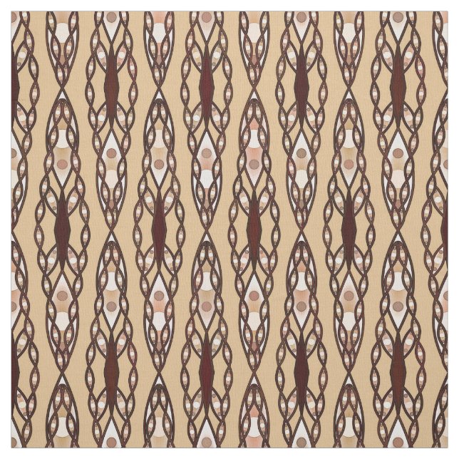 Stam- Batik - solbränna, mörkbrunt och kräm Tyg (Provkarta)