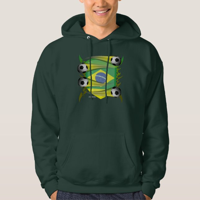 Stam- Brasilien skyddar manar Hoodie (Framsida)