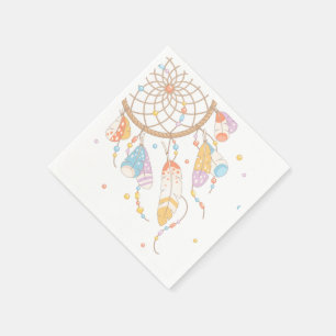 Stam- Dreamcatcher Boho baby Pappersservett