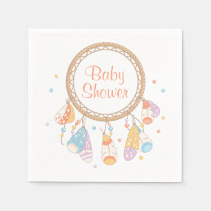 Stam- Dreamcatcher Boho baby shower Pappersservett
