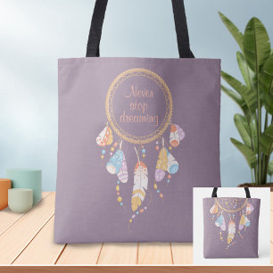 Stam- Dreamcatcher Boho lilacitationstecken Tygkasse