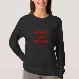 Stam eller fixering av Halloween Mechanic Scary Se T Shirt