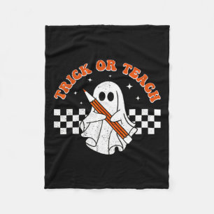 Stam- eller spjutmålslärare Halloween Retro Flor Fleecefilt