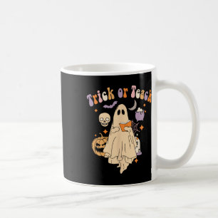 Stam- eller spjutmålslärare Halloween Retro Flor Kaffemugg