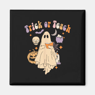 Stam- eller spjutmålslärare Halloween Retro Flor Magnet
