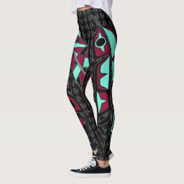 Stam- fjäderdamasker leggings