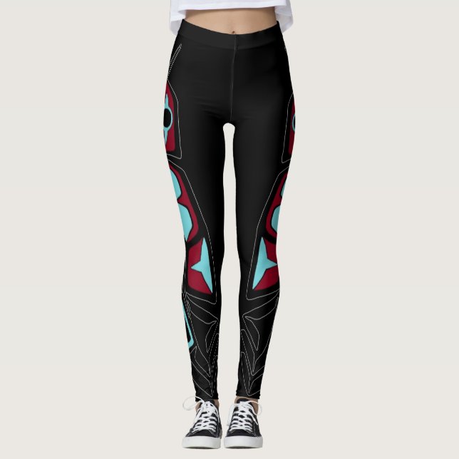 Stam- fjäderdamasker leggings (Framsida)