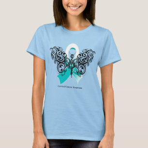 Stam- fjärilsband för Cervical cancer T Shirt