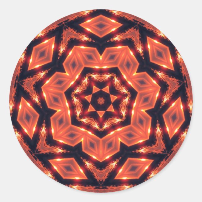 stam-geometriks Sticker Runt Klistermärke (Framsida)