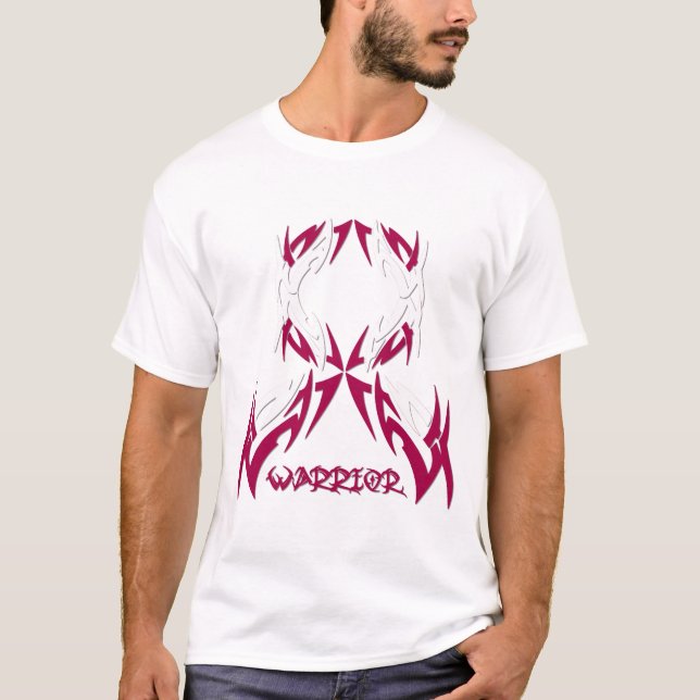 Stam- halscancermanar krigare t-shirt (Framsida)
