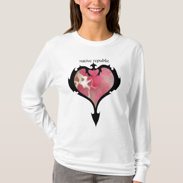 stam- hjärta tee shirt (Framsida)