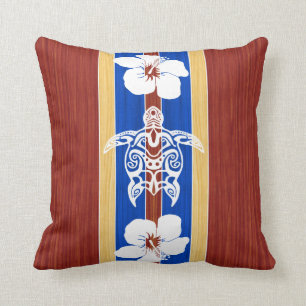 Stam- Honu fejkar den Wood surfingbrädan Kudde