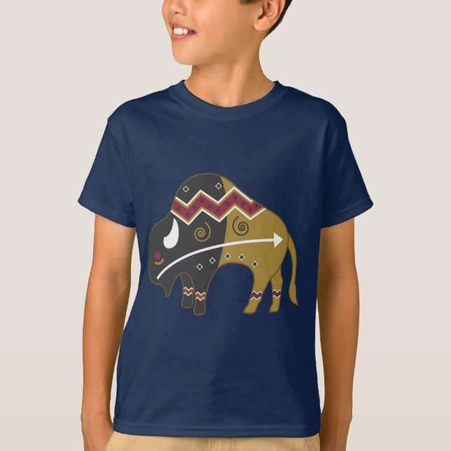 Stam- indisk buffel tee shirt (Framsida)
