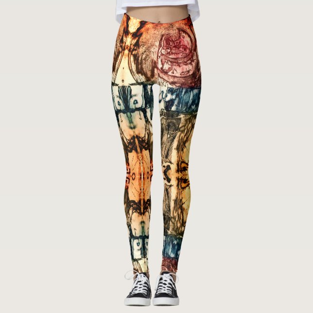 Stam- Intagliodamasker Leggings (Framsida)