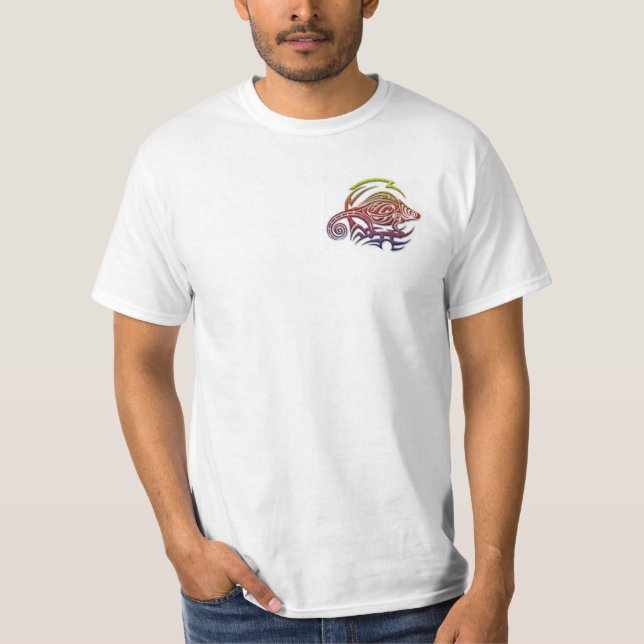 Stam- kameleontmanar skjorta tee shirt (Framsida)