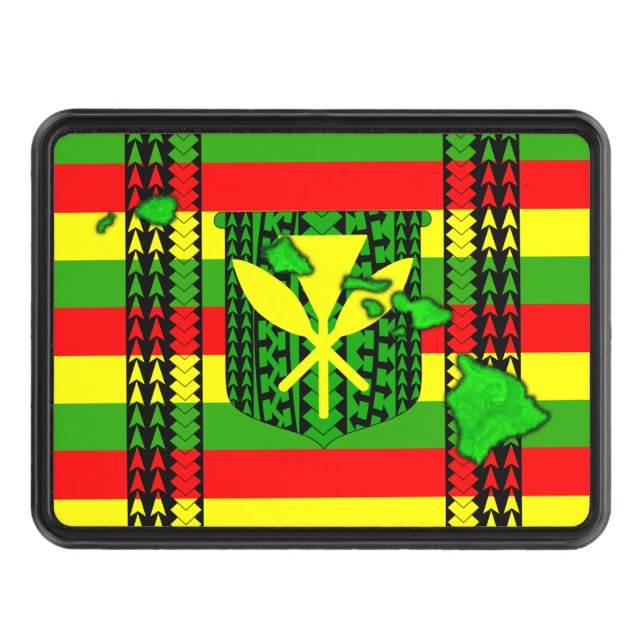 Stam- Kanaka Maoli för ö flagga Dragkroksskydd (Framsidan)