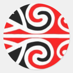 stam- konst för maori designer för dig runt klistermärke