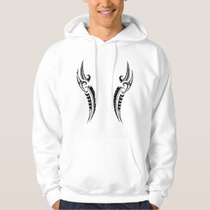 Stam- krigaremönster - traditionell dubbla hoodie