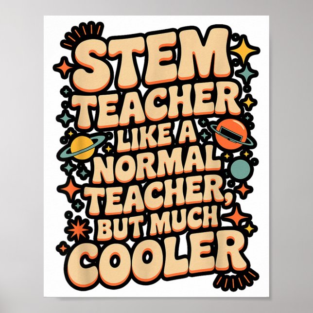 Stam Lärare Definition Rolig Vetenskap Matematik T Poster (Framsidan)