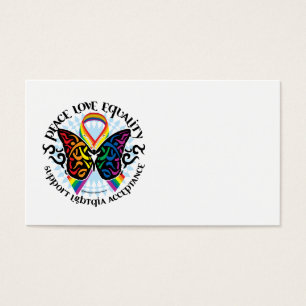 Stam- LGBTQIA-fjäril Visitkort