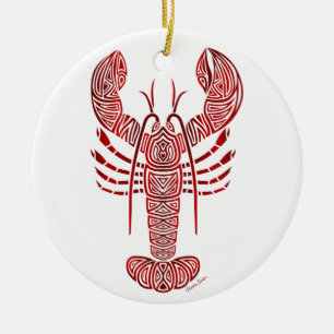 Stam- Maine hummer Julgransprydnad Keramik