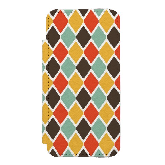 Stam- modemönster för modern ikat incipio iPhone wallet skal (Folio Framsidan)