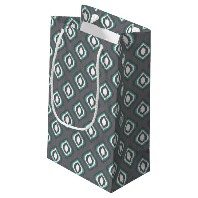 Stam- mönster för geometrisk retro ikat (Baksidan Vinklad)