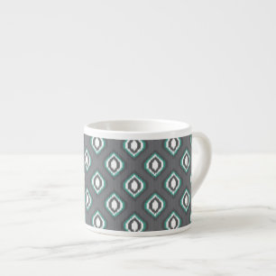 Stam- mönster för geometrisk retro ikat espressomugg