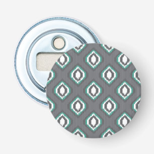 Stam- mönster för geometrisk retro ikat flasköppnare