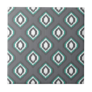 Stam- mönster för geometrisk retro ikat kakelplatta