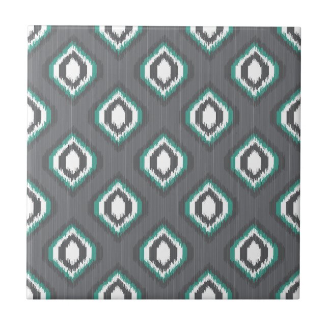 Stam- mönster för geometrisk retro ikat kakelplatta (Framsidan)