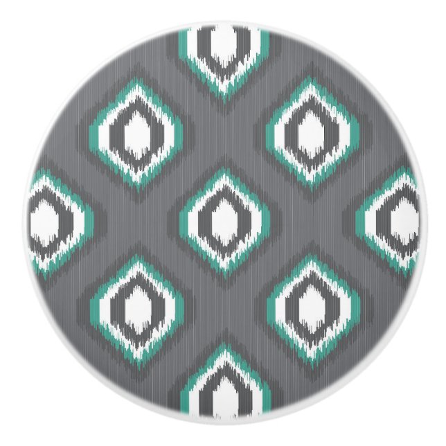 Stam- mönster för geometrisk retro ikat knopp (Framsidan)