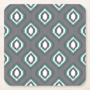 Stam- mönster för geometrisk retro ikat underlägg papper kvadrat